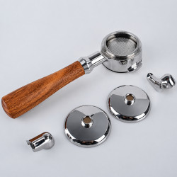 3-in-1 portafilter 4Barista 58 mm – E61 (wooden handle)