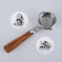 3-in-1 portafilter 4Barista 58 mm – E61 (wooden handle)