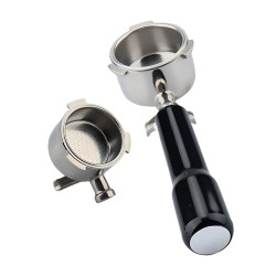 Double-spout portafilter 4Barista 51 mm – De’Longhi Dedica (black handle)