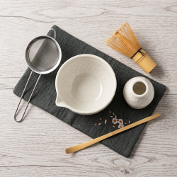 Matcha set 4Barista (white) – a ceramic set for preparing matcha tea 