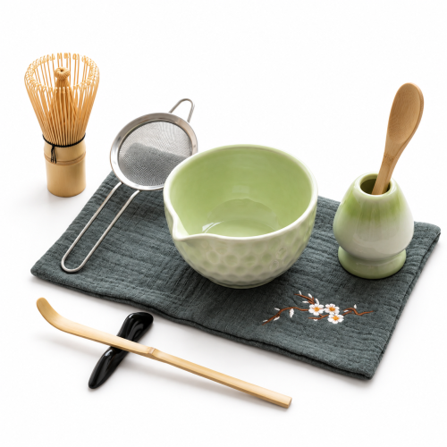 Matcha set 4Barista (light green) – a ceramic set for preparing matcha tea 