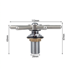 Replacement rinse nozzle for glasses (silver) 4Barista