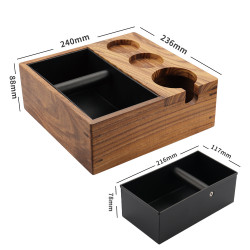 Tamper station with knock box 4Barista