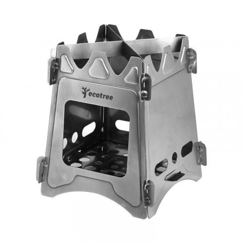 Portable titanium wood-burning stove  