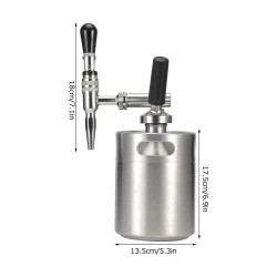 Nitro Cold Brew 2L stainless steel mini keg  4Barista