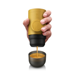 Travel coffee maker Wacaco MiniPresso GR2 (golden ochre) - ground coffee